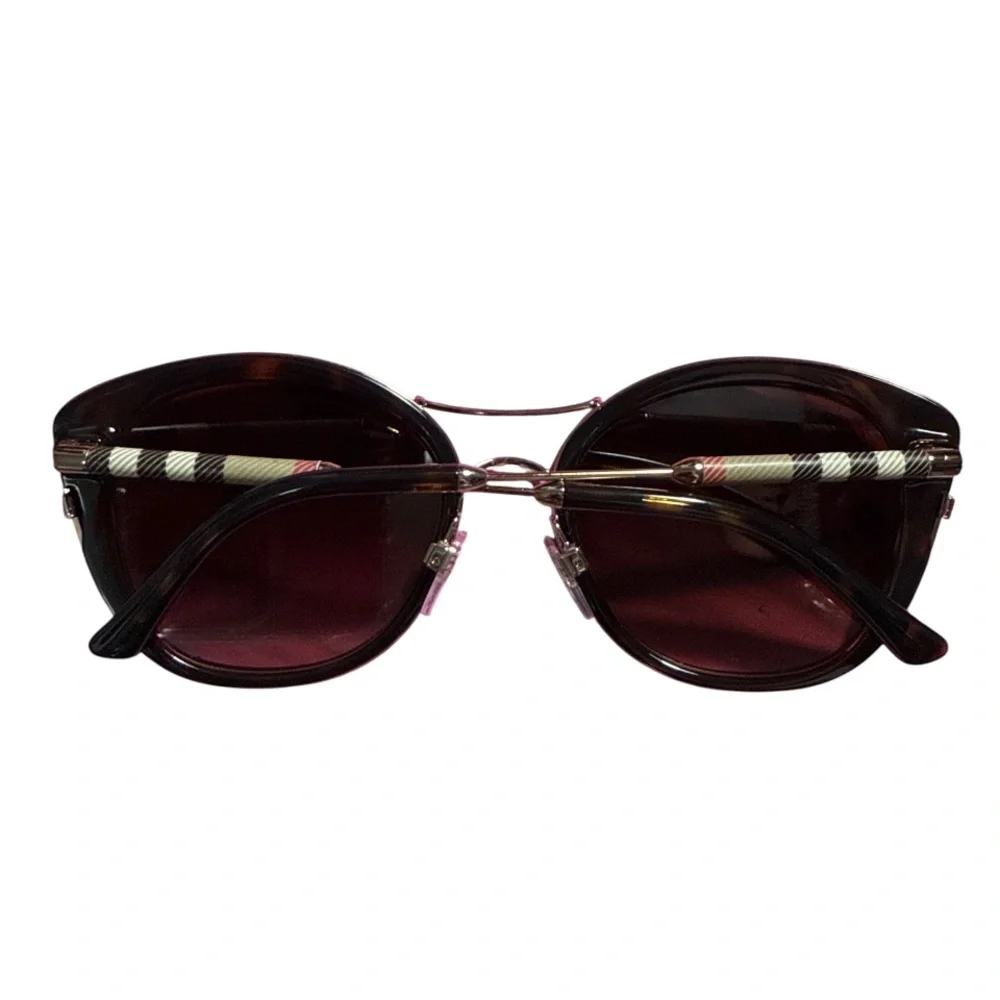 BURBERRY Check Round Sunglasses, 53mm